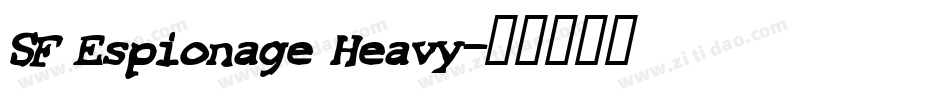 SF Espionage Heavy字体转换